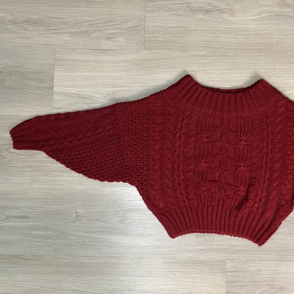 Anthropologies Cropped Knit Chunky Sweater - Picture 2 of 5